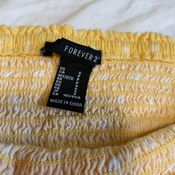 Forever 21 Yellow Polka Dot Top - Picture 6 of 9